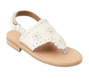 NEW JACK ROGERS girl's toddler jacks napa sandals in white